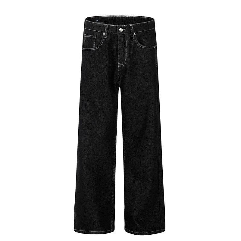 Jean Retro wide-leg American street loose black jeans for men Size US 32 / EU 48 - 1 Thumbnail