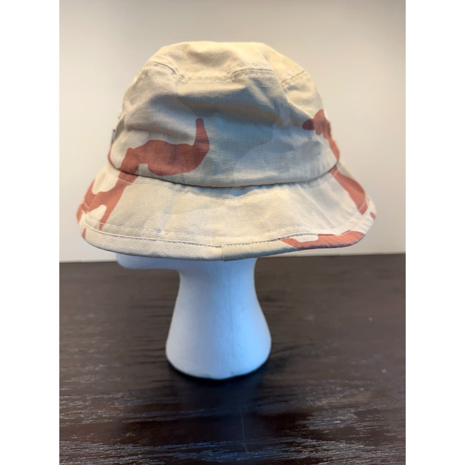 VINTAGE Undefeated Bucket Hat Men Small Beige Camo Casual Travel Sun Hip Hop Golf