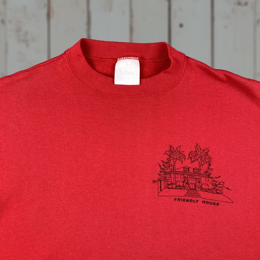 Tultex VINTAGE Tultex Sweatshirt Mens Large Red Crew Neck Pullover 90s Knit Cotton Pull Over Casual Shirt Mens Size US L / EU 52-54 / 3 - 1 Thumbnail