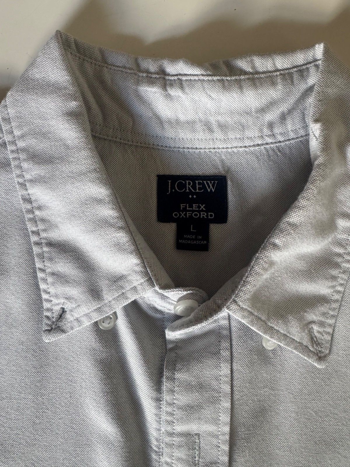 J.Crew J Crew Flex Oxford Shirt Mens L Button Down Cotton Gray Size US L / EU 52-54 / 3 - 3 Thumbnail
