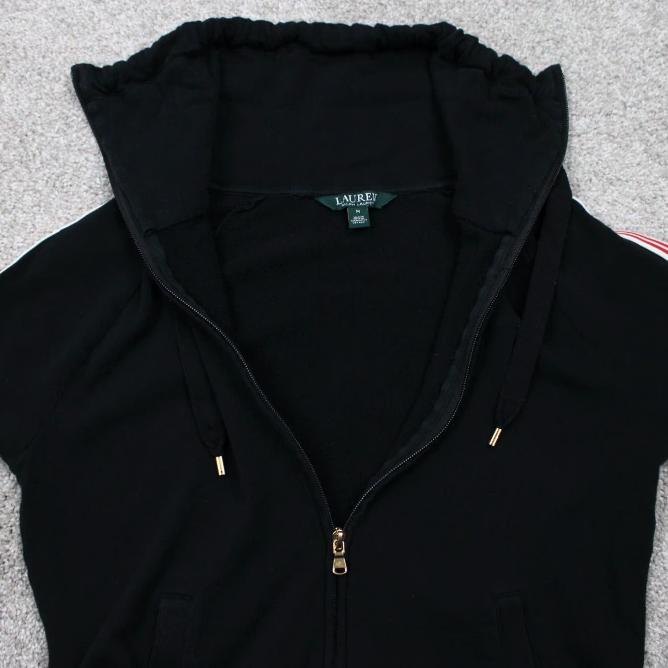 Ralph Lauren LAUREN Ralph Lauren Sweater Women Medium Black High Neck Full Zip L/S Sweatshirt Size M / US 6-8 / IT 42-44 - 7 Thumbnail
