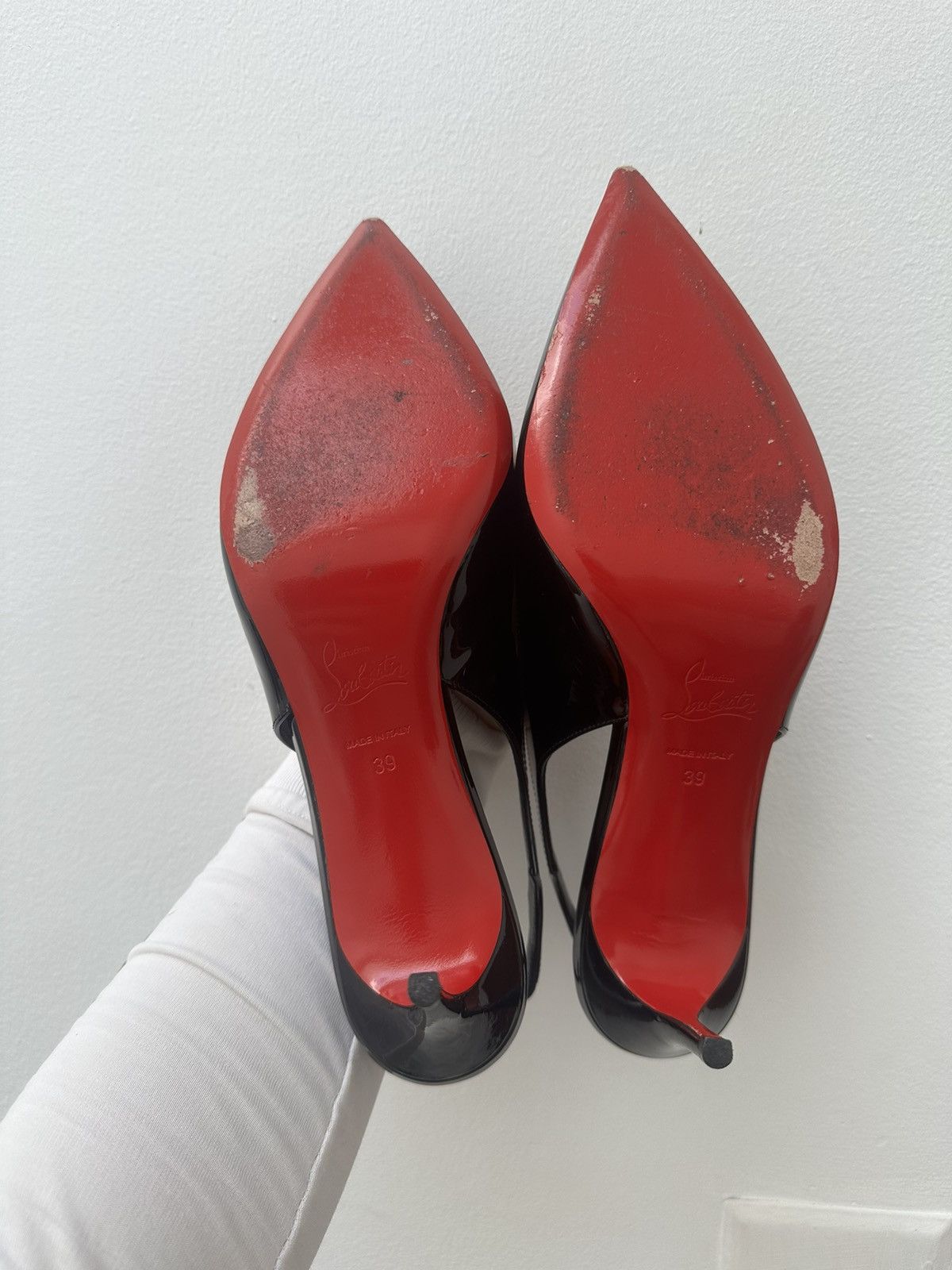 Christian Louboutin Hot chick sling patent leather 70mm Louboutin kitten heels Size US 9 / IT 39 - 4 Thumbnail