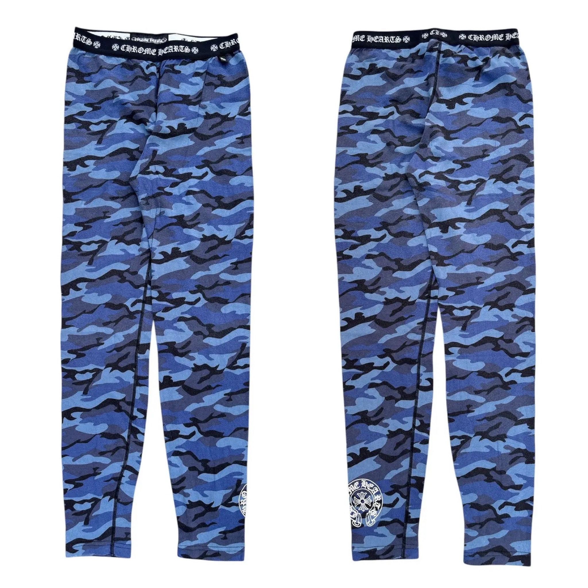 Chrome Hearts Chrome Hearts Blue Camo Horseshoe Logo Print Leggings Size 29" - 8 Thumbnail