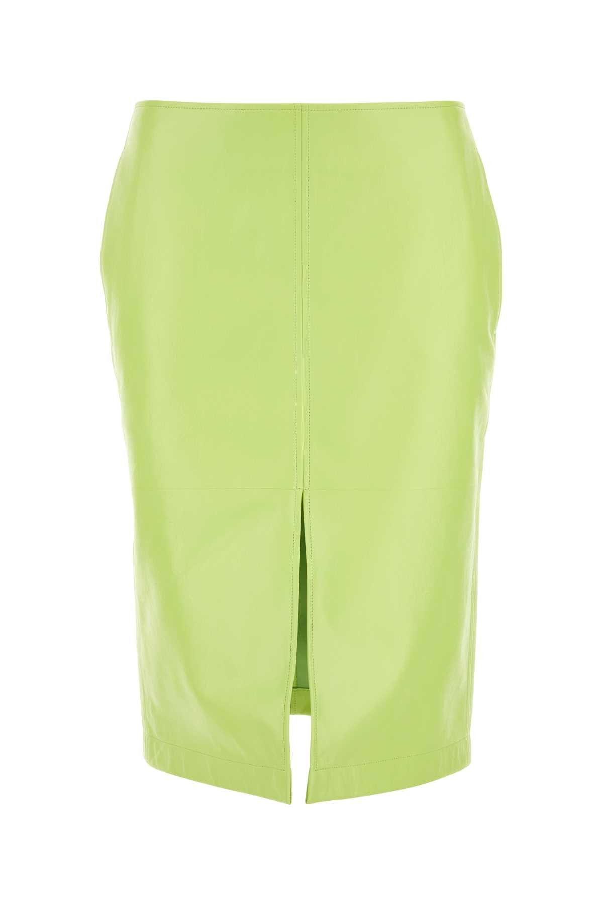 Fluo Yellow Shearling Skirt
