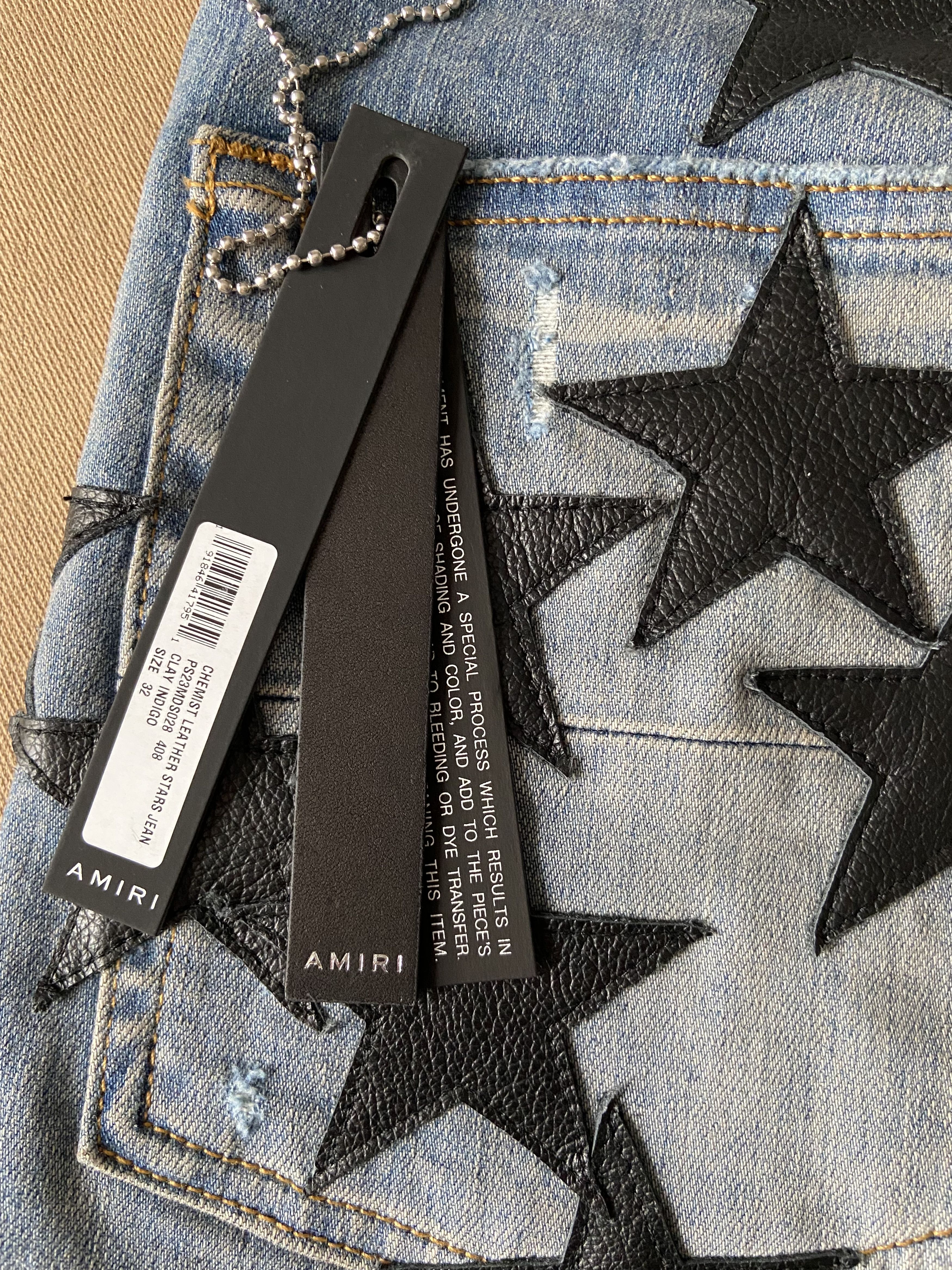 Amiri New AMIRI Chemist Leather Star Jeans Size US 32 / EU 48 - 9 Thumbnail