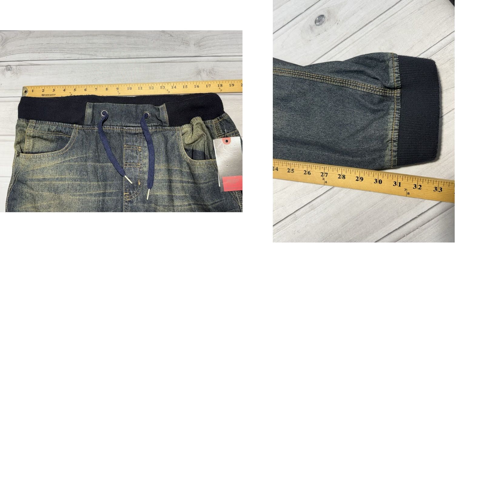 Southpole VINTAGE Southpole Joggers Jeans Denim Acid Wash 90s Hip Hop NWT Mens Large L Blue 36in Inseam 33in Size US 33 - 8 Thumbnail