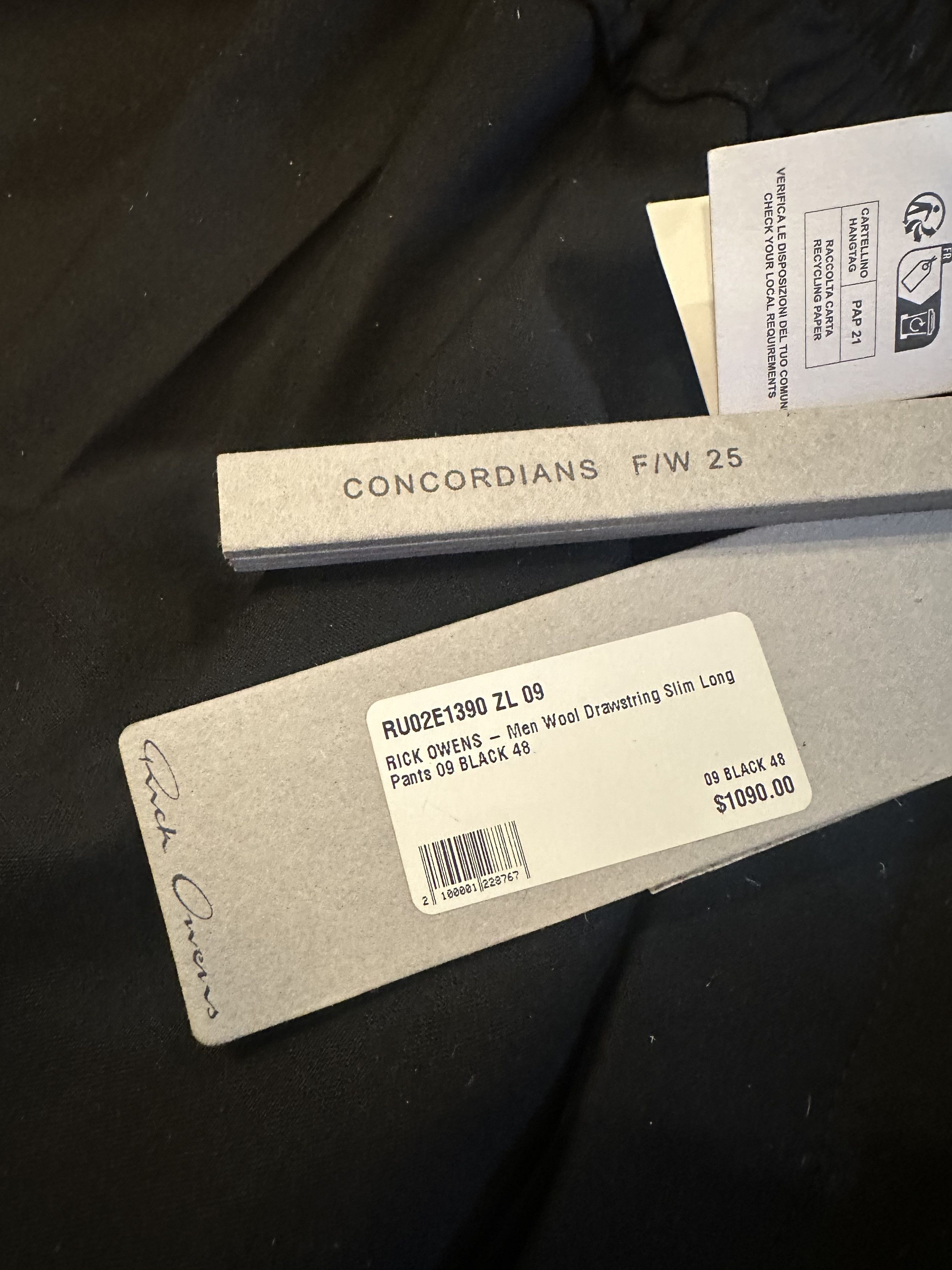 Rick Owens Rick Owens Men's FW25 Concordians Wool Drawstring Pants Size US 32 / EU 48 - 4 Thumbnail