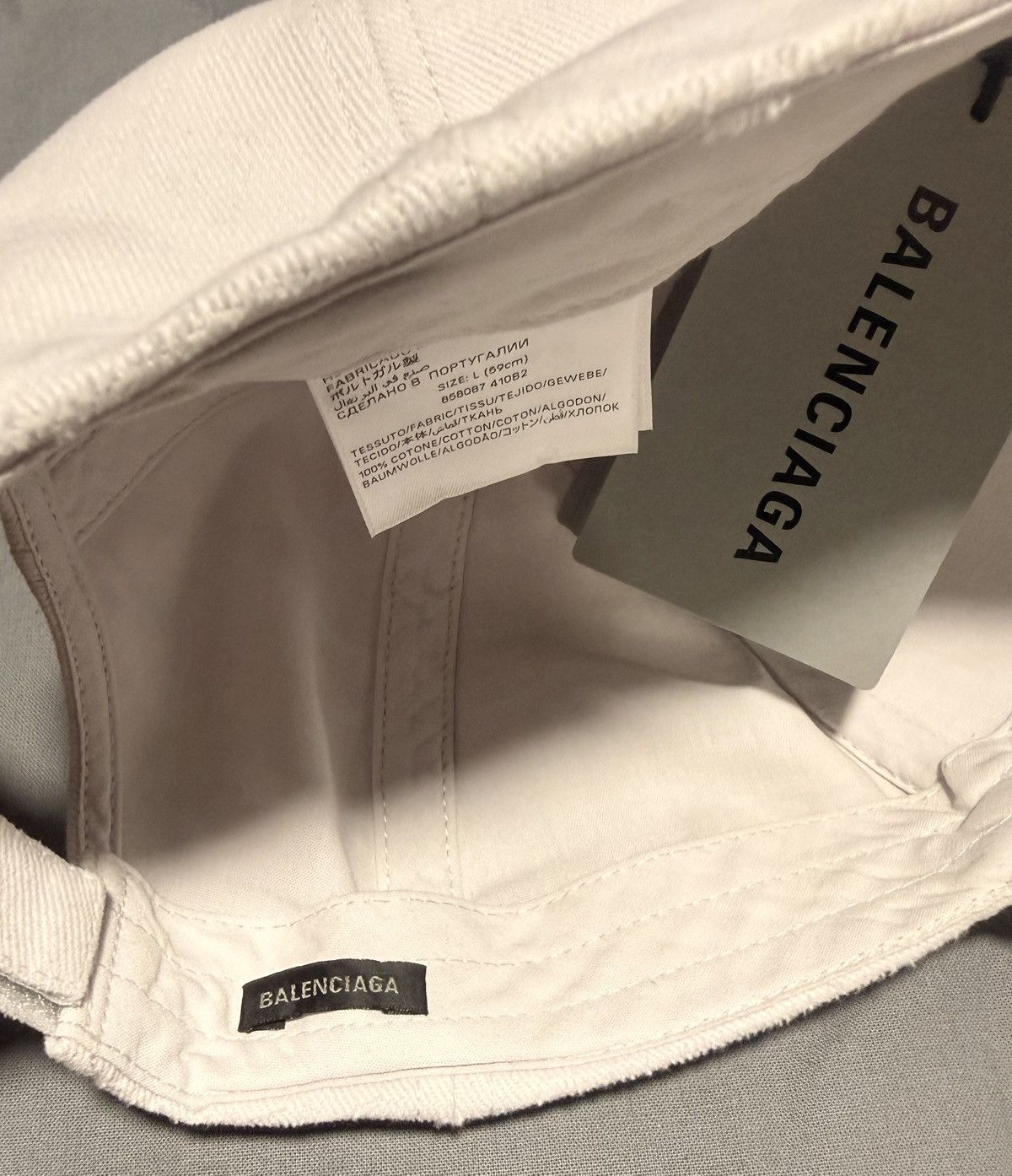Balenciaga Masking Tape Cap in Dirty White L Size ONE SIZE - 5 Thumbnail