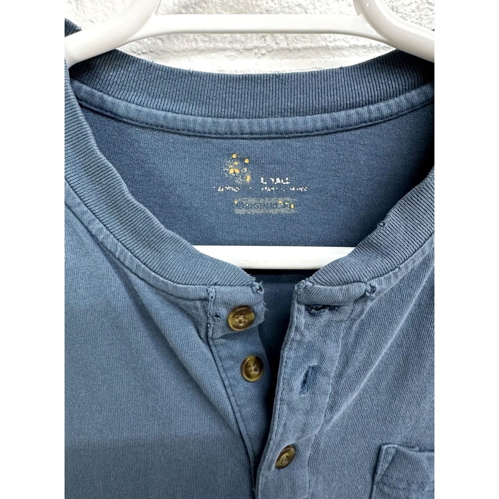 Carhartt Carhartt K84 T-Shirt Henley Pocket Tee Original Fit Large Tall Blue Mens Size US L / EU 52-54 / 3 - 2 Thumbnail