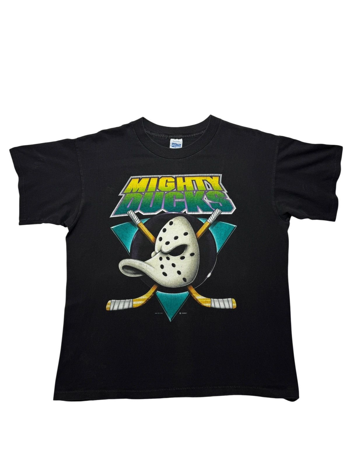 Vintage Vintage 1993 Mighty Ducks Sports Tee Shirt Size US L / EU 52-54 / 3 - 1 Thumbnail