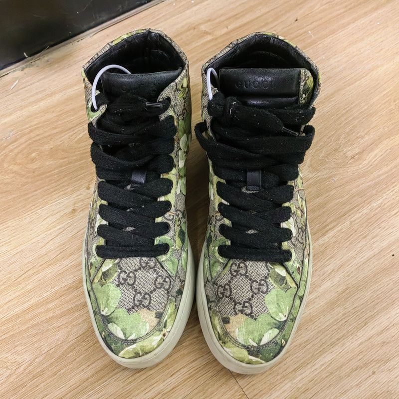 Gucci Gucci Canvas High-Top Sneakers in Green - Size US 7.5 / EU 40-41 - 2 Thumbnail