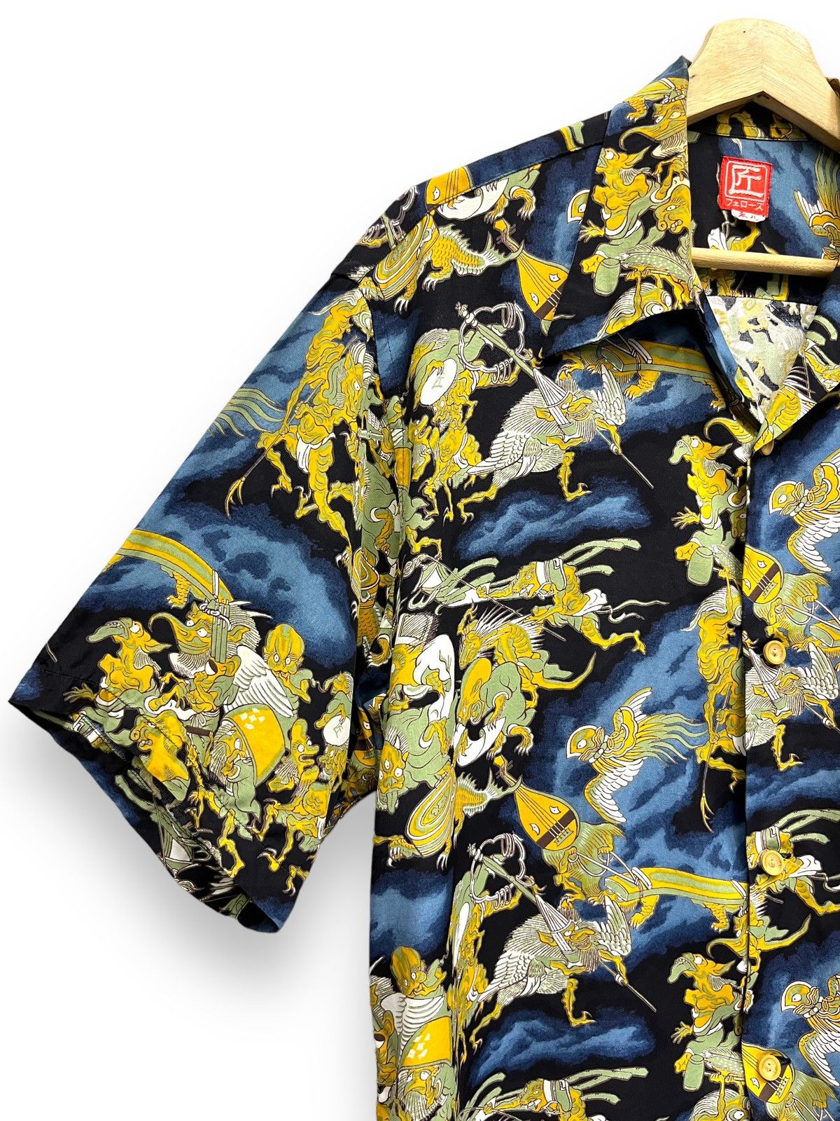 Pherrow's Vtg PHERROWS Art Demonic Full Print Tattoo Wear Rayon Shirt Size US M / EU 48-50 / 2 - 9 Thumbnail