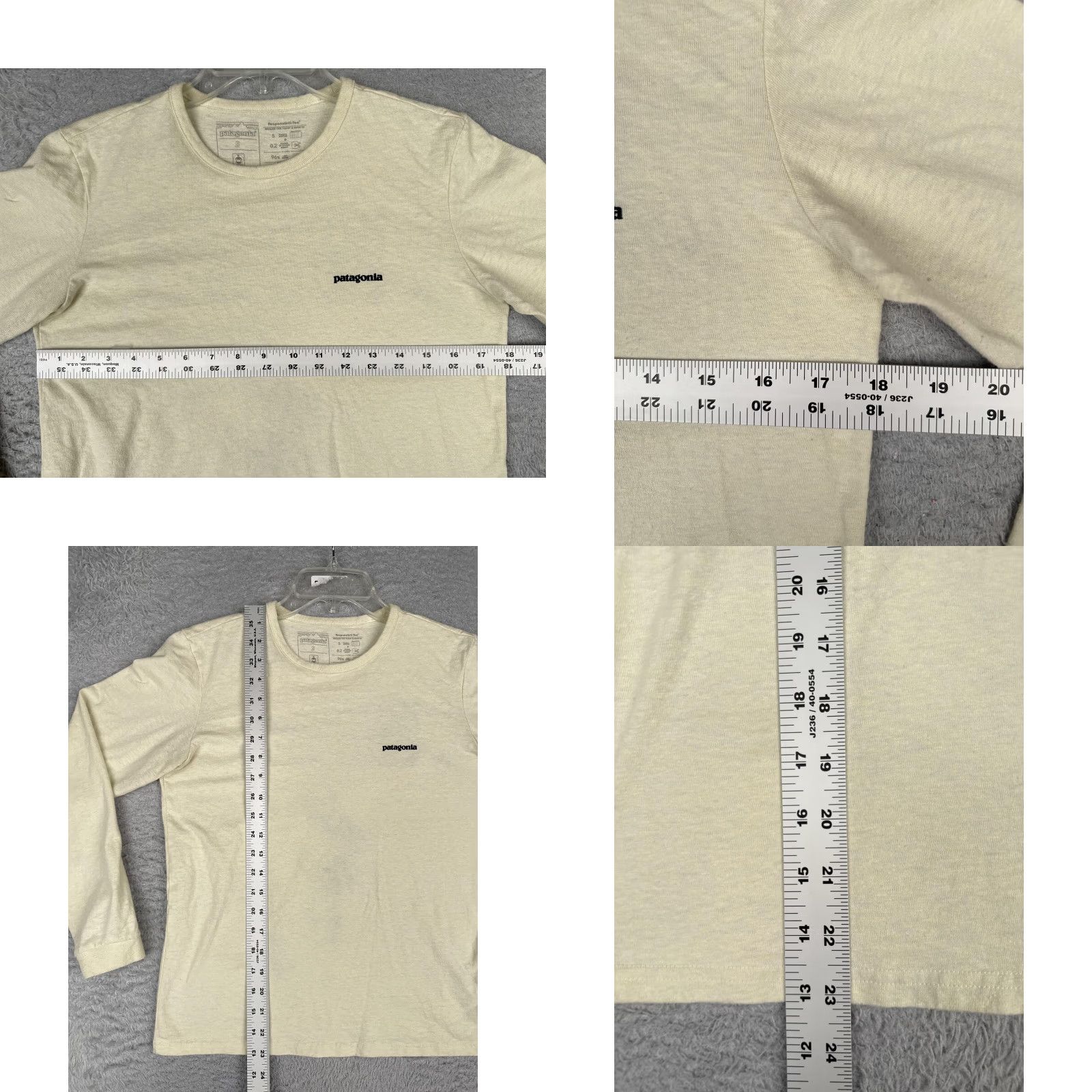 Patagonia Patagonia Shirt Mens Small Yellow Crew Neck Long Sleeve P-6 Logo Tagless Tee Size US S / EU 44-46 / 1 - 8 Thumbnail