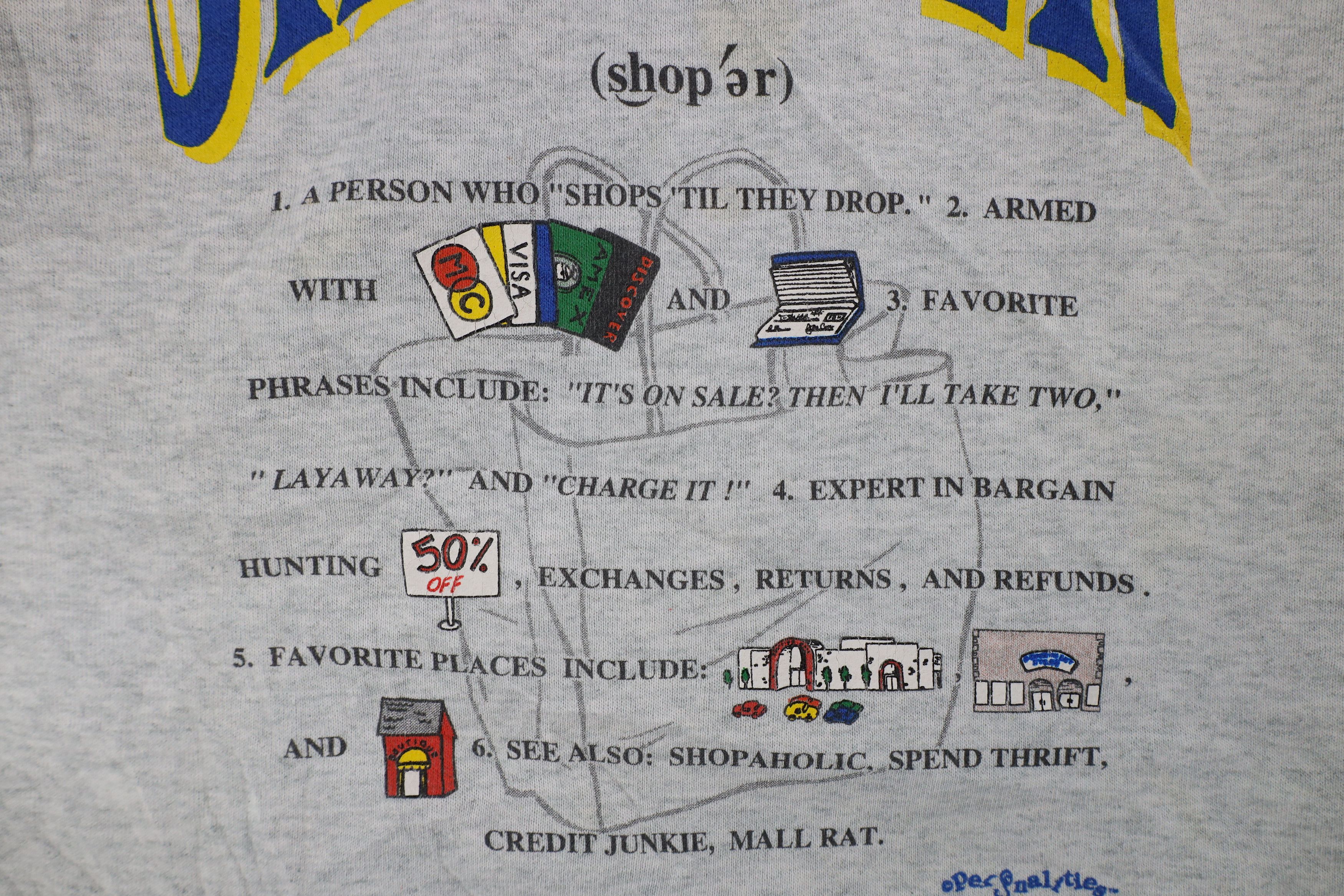 Vintage Vintage 90s Streetwear Spell Out Shopper Sweatshirt USA Size L / US 10 / IT 46 - 5 Thumbnail