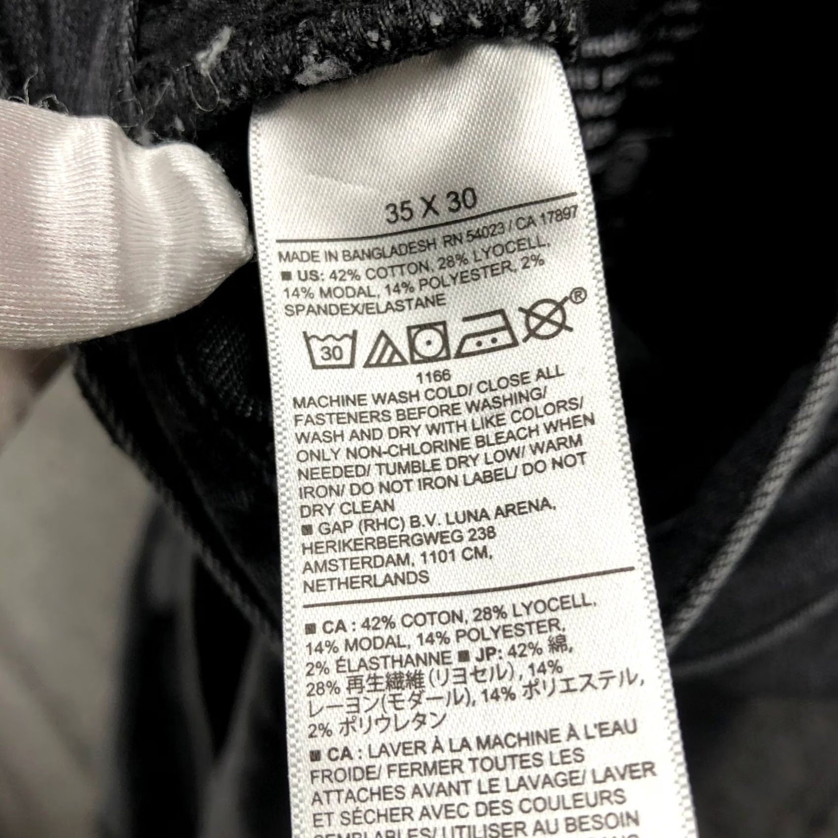 Banana Republic Banana Republic Travel Jeans Mens 35x28 Charcoal Wash Athletic Fit Stretch Denim 5-Pocket Baggy? No, Tapered. Gray/Black Size US 35 - 4 Thumbnail