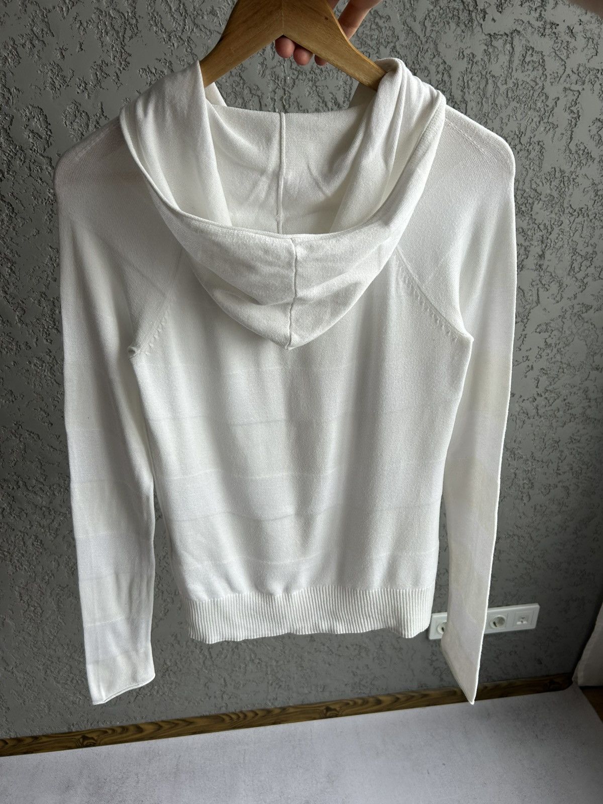 Armani × Vintage Armani Exchange women's Avant-garde zip hooded sweater Size M / US 6-8 / IT 42-44 - 10 Thumbnail
