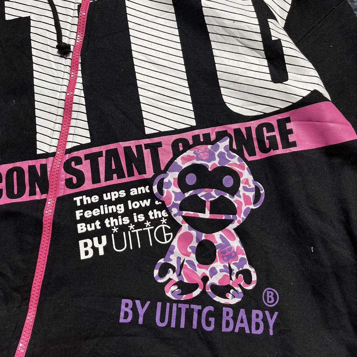 Japanese Brand × Vintage 🔥UITTG Baby APE Monkey Big Logo Baggy Zipper Hoodie Size US XXL / EU 58 / 5 - 3 Thumbnail