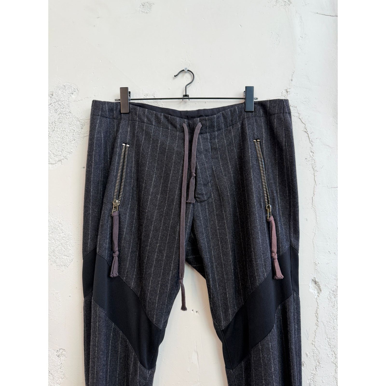 Greg Lauren Greg Lauren SAMPLE Pinstripe Wool Lounge Pants Size US 34 / EU 50 - 3 Thumbnail