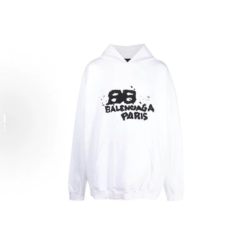 Balenciaga Balenciaga Double b splash-ink graffiti printed Logo hoode Size US S / EU 44-46 / 1 - 9 Thumbnail
