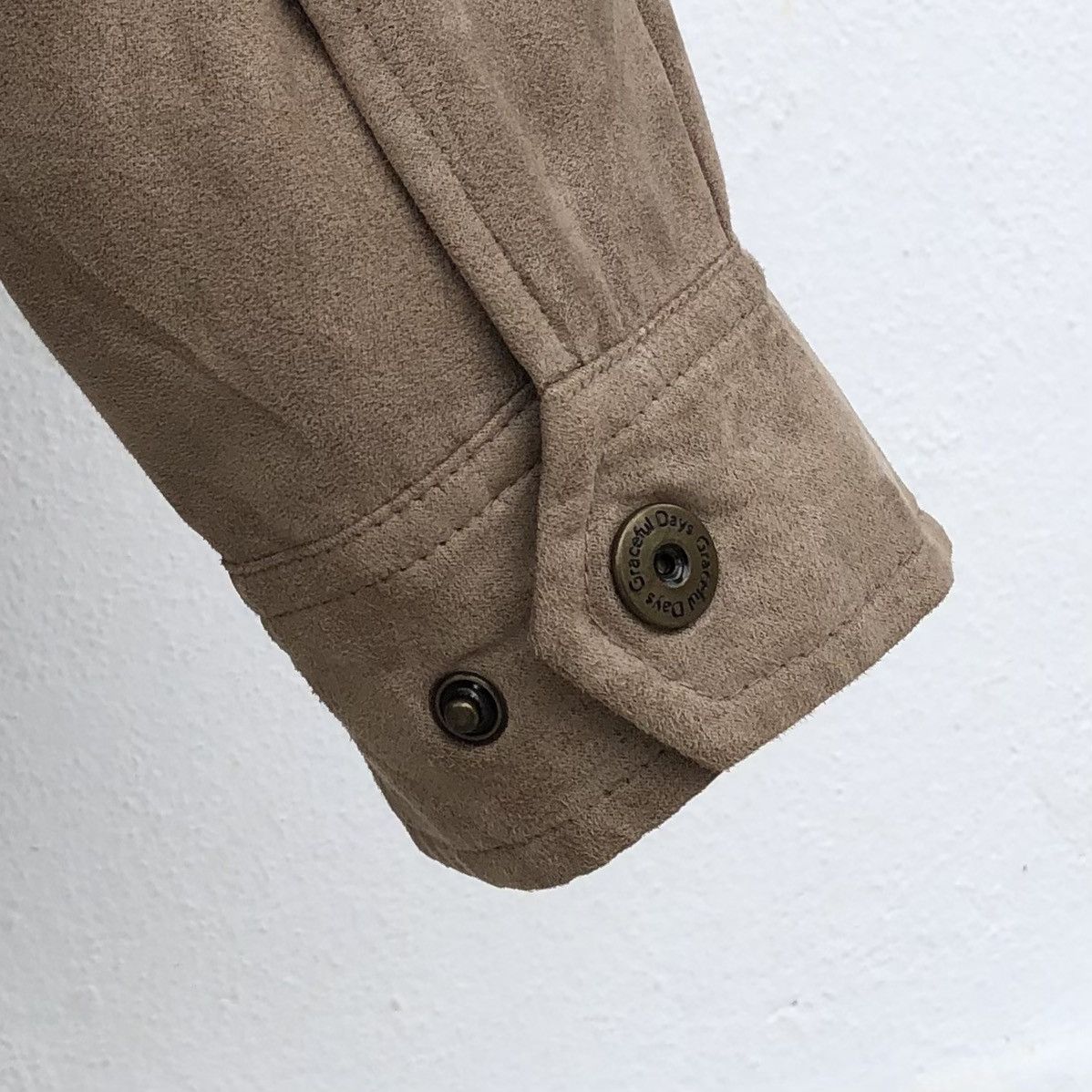 Japanese Brand Vintage Graceful Days Suede Lined Fleece Bomber Jacket Size US L / EU 52-54 / 3 - 17 Thumbnail