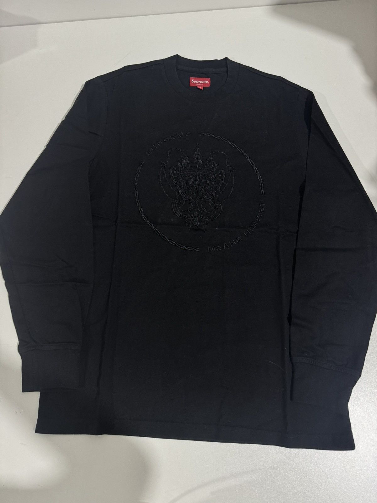 Supreme Means highest embroidered LS tee Size US M / EU 48-50 / 2 - 2 Thumbnail