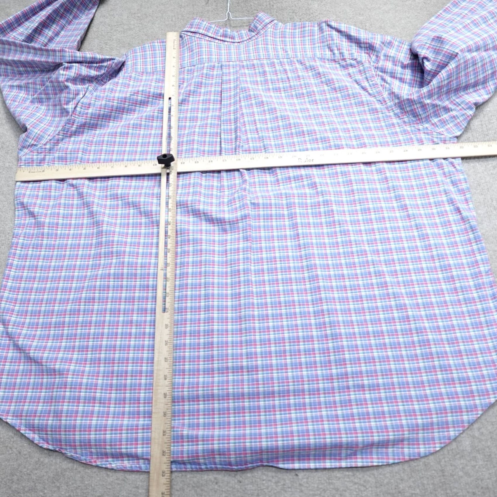 Polo Ralph Lauren VINTAGE Polo Ralph Lauren Shirt 3XB Blue Plaid 100% Cotton Oxford Mens Big & Tall Button-Up Size US XXL / EU 58 / 5 - 5 Thumbnail