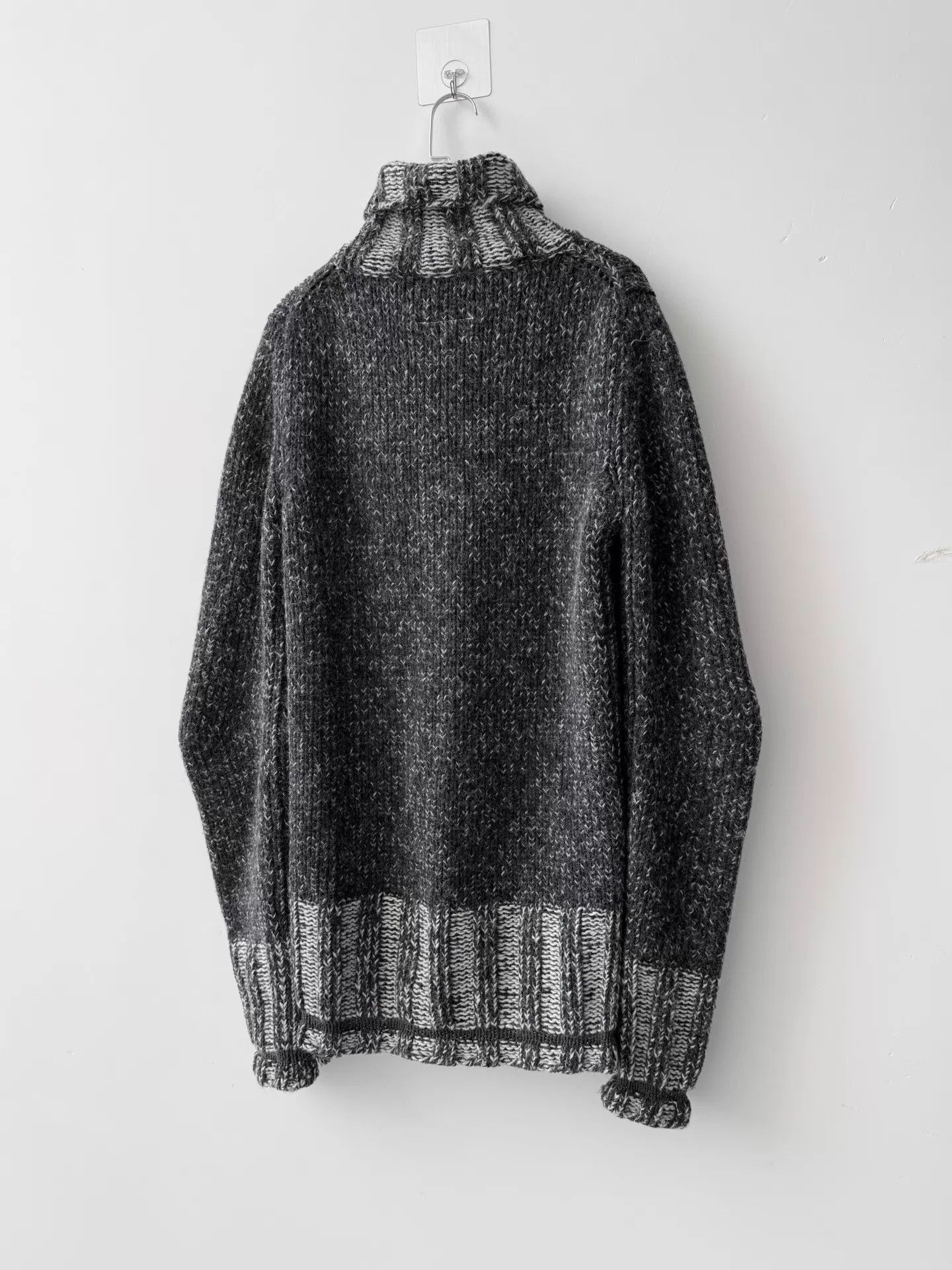 MM6 MM6 F/W18 Chunky Knit Turtleneck Sweater Marbled Gray S Size S / US 4 / IT 40 - 3 Thumbnail