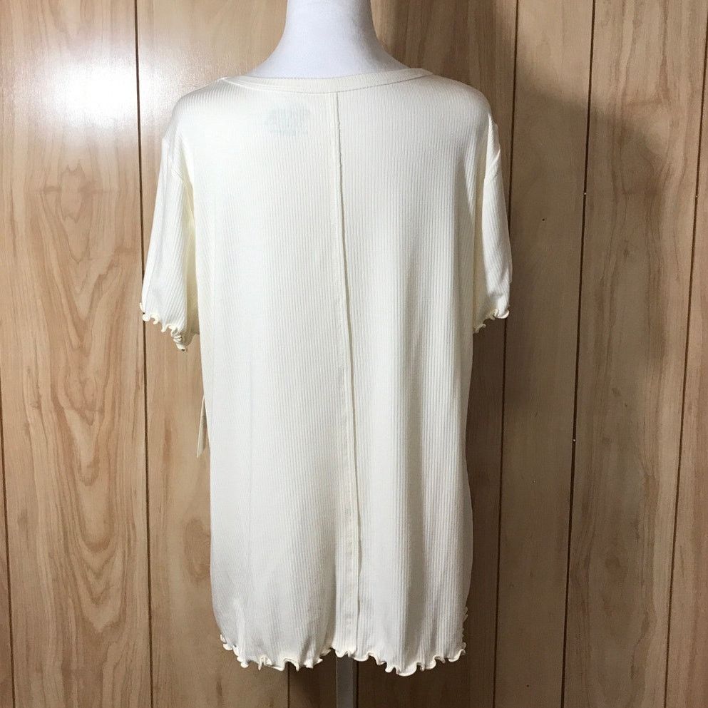 Other NWT Time and Tru Scoop Neck Short Sleeve Ribbed Blouse XL Size XL / US 12-14 / IT 48-50 - 2 Thumbnail