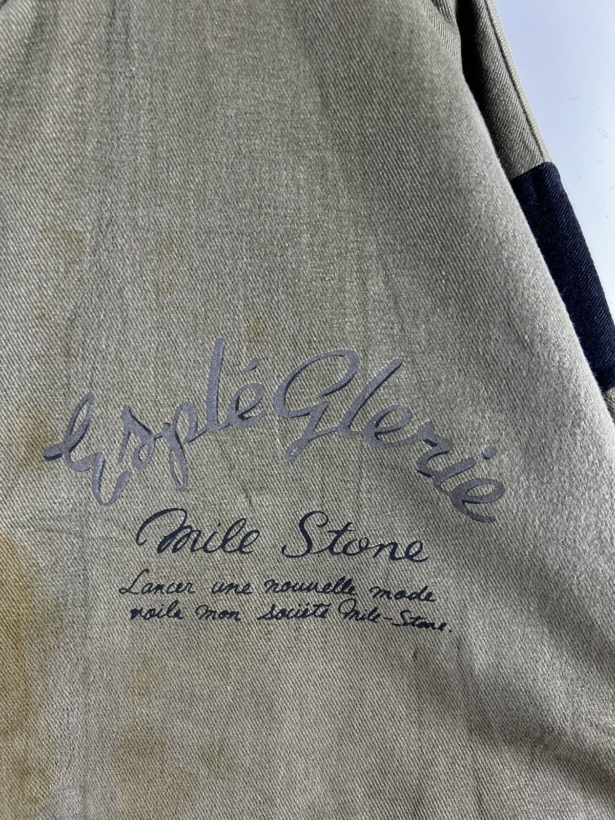Japanese Brand 🔥 MILE-STONE SPELLOUT BIG LOGO VARSITY JACKET - L Size US L / EU 52-54 / 3 - 6 Thumbnail