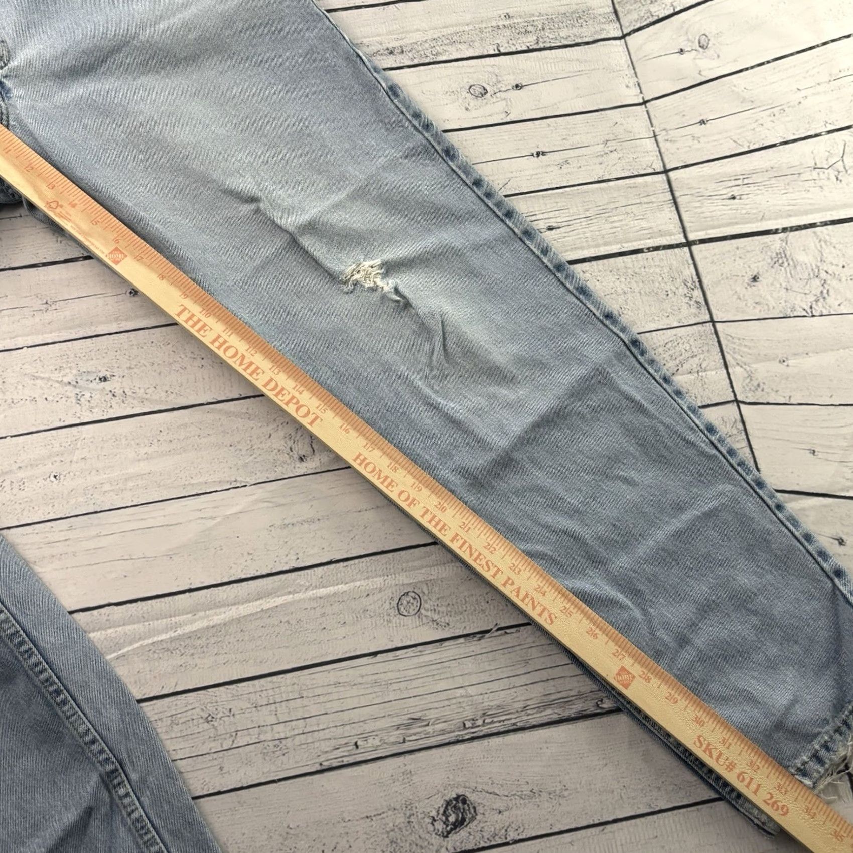 Levi's Vintage Levi's 560 Jeans Denim Blue 36x34 Mens Jeans Tapered Loose Fit 560 Levi's Blue Denim Jeans Mens 90s Size US 36 / EU 52 - 8 Thumbnail