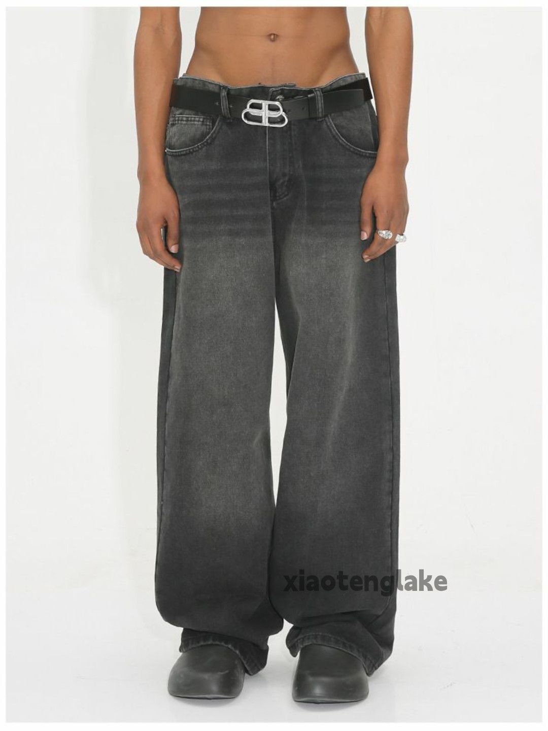 Jean × Vintage washed faded loose baggy y2k skate hiphop jeans Size US 30 / EU 46 - 1 Thumbnail