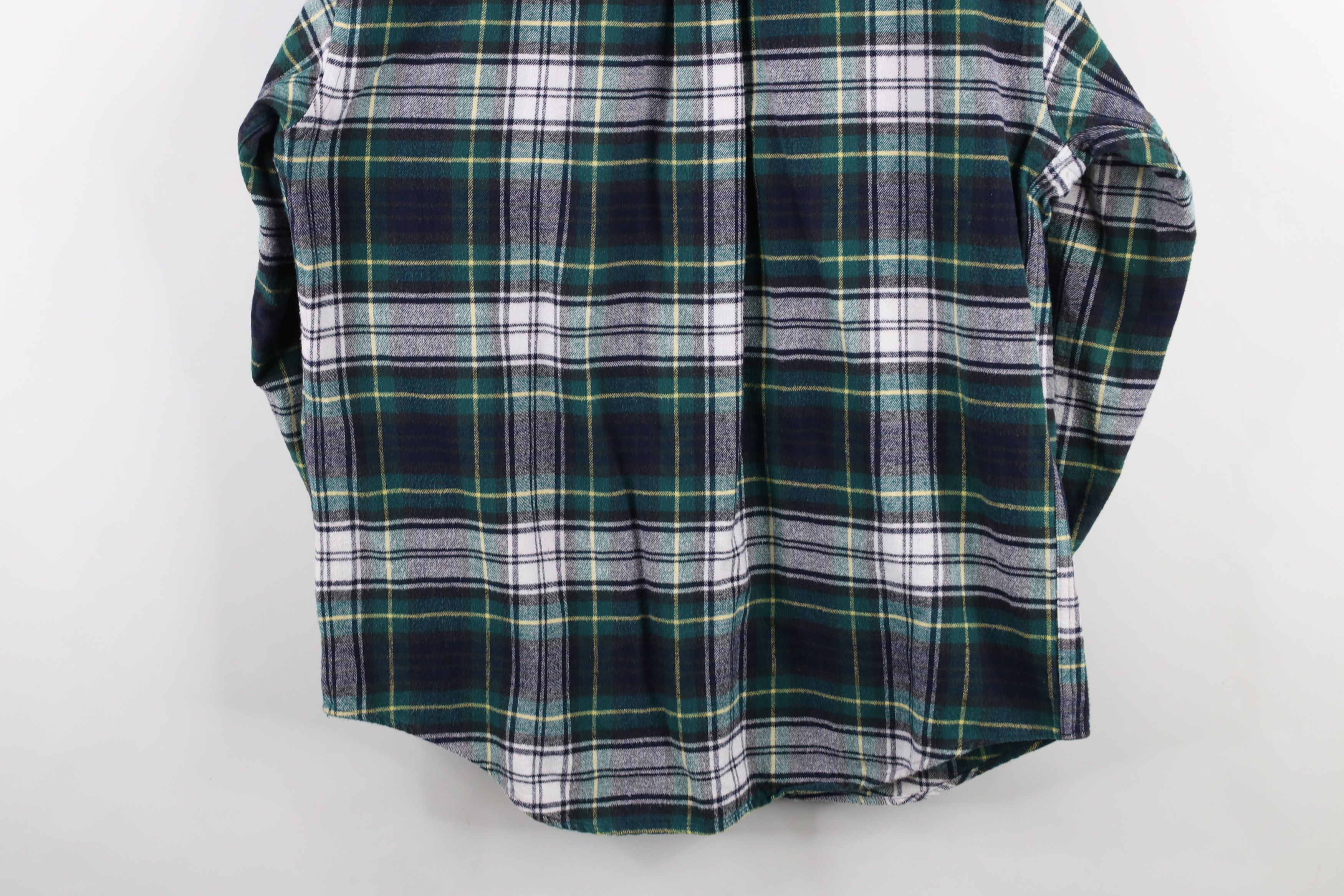 Lands' End × Vintage Vintage 90s Lands End Flannel Collared Button Down Shirt Size US L / EU 52-54 / 3 - 9 Thumbnail