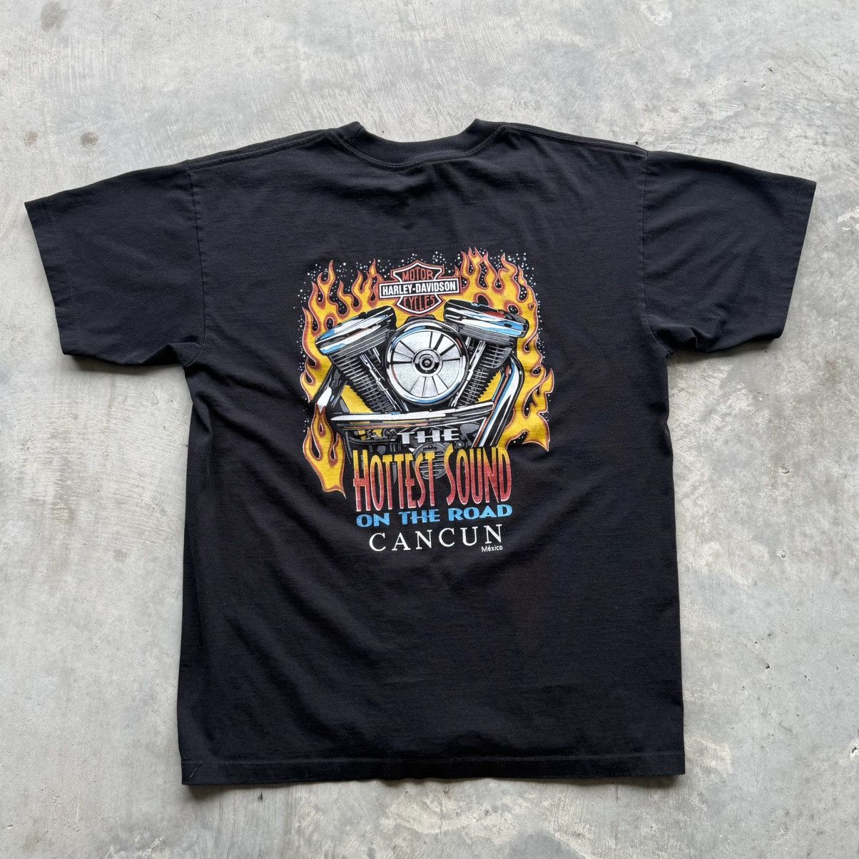 Vintage Vintage 90s Harley Davidson cancun t-shirt size XL Size US XL / EU 56 / 4 - 2 Thumbnail