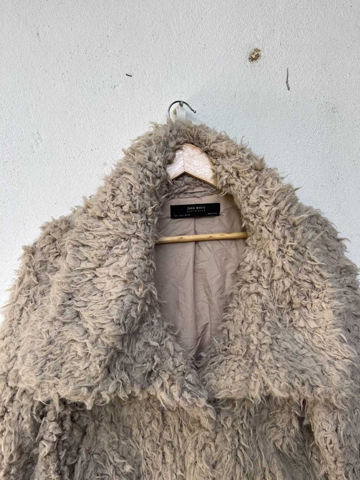 Zara 💥Zara Basic Faux Fur Boxy Coat Size L / US 10 / IT 46 - 4 Thumbnail