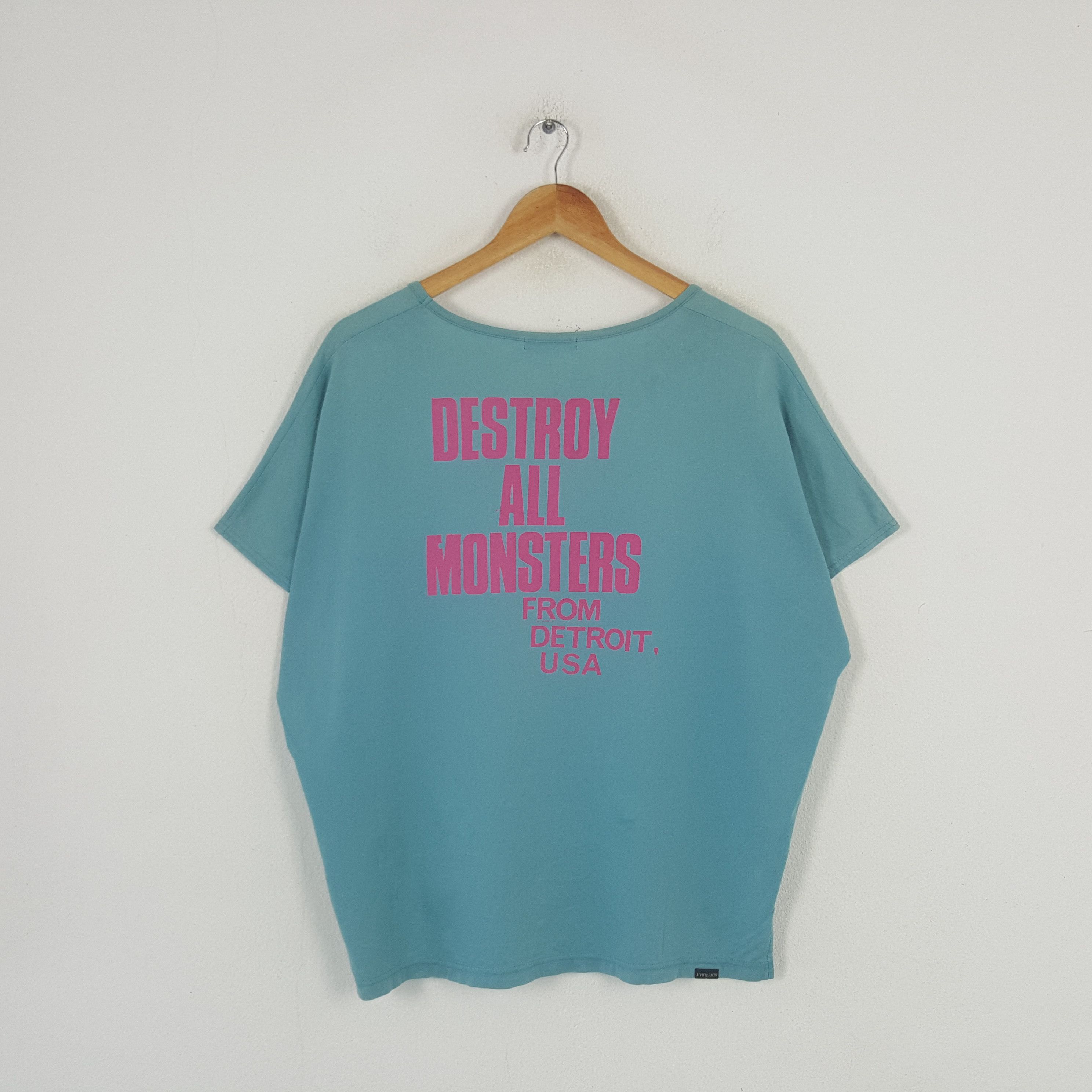 Hysteric Glamour × Japanese Brand × Vintage Vintage Hysteric Glamour Destroy All Monsters Tshirt C285N49 Size XXL / US 16-18 / IT 52-54 - 3 Thumbnail