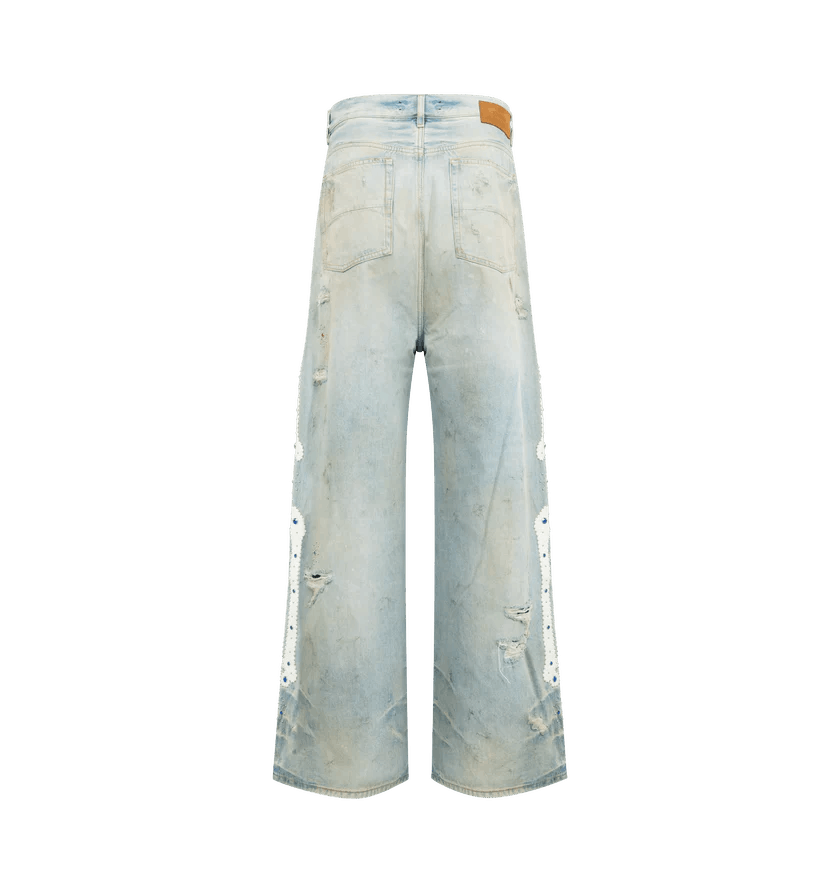 Amiri o1h1sh10526 Bones Studded Baggy Jean Size US 34 / EU 50 - 2 Thumbnail