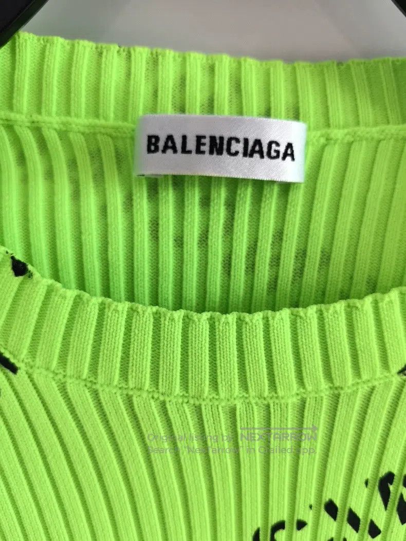 Balenciaga Balenciaga Letter Logo Fluorescent Green Slim Fit Stretcha Size M / US 6-8 / IT 42-44 - 2 Thumbnail
