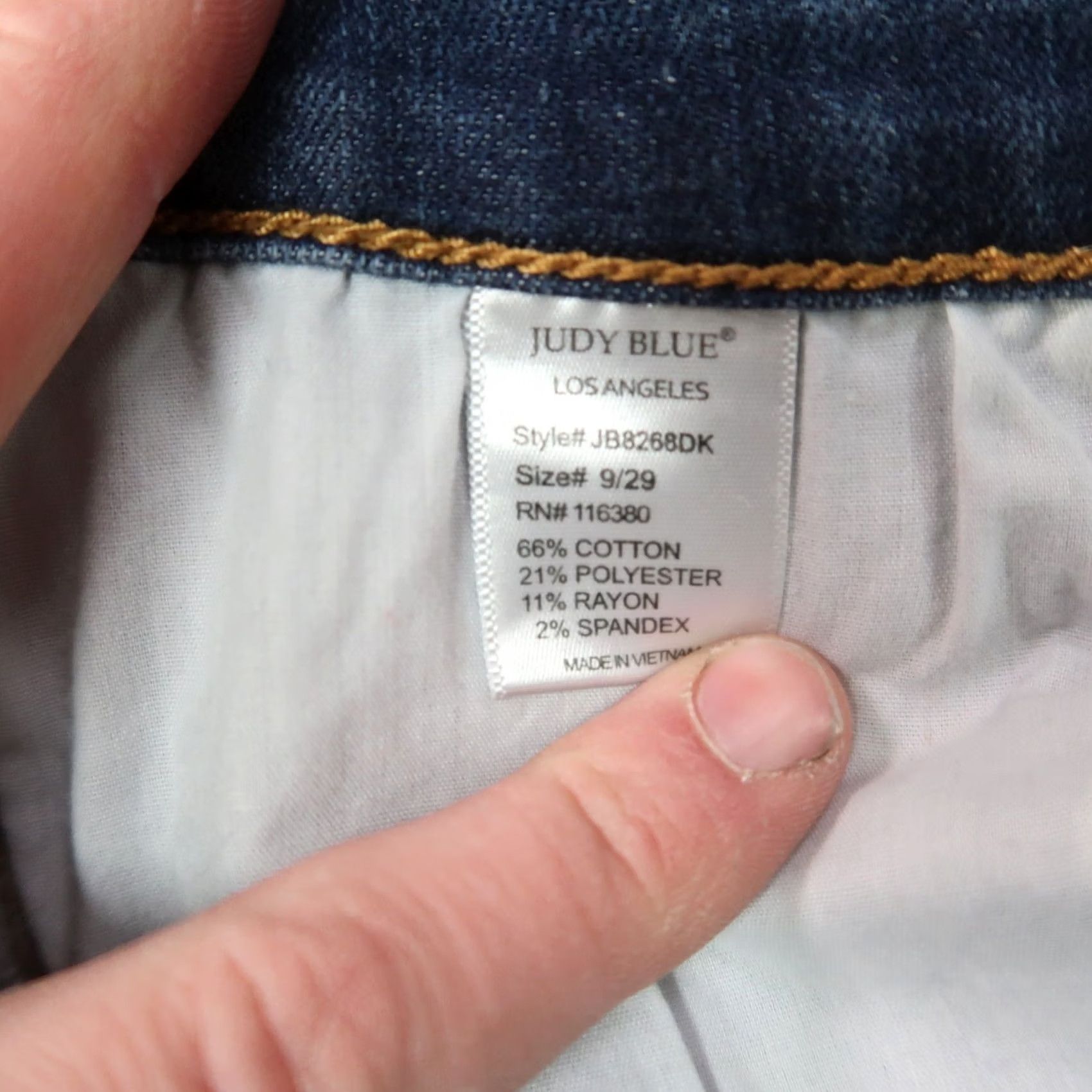 Denime Judy Blue Skinny Jeans Women's 9/29 Blue Stretch Denim Mid Rise Jeans Slim 5-Pocket Denim Size 30" / US 8 / IT 44 - 4 Thumbnail