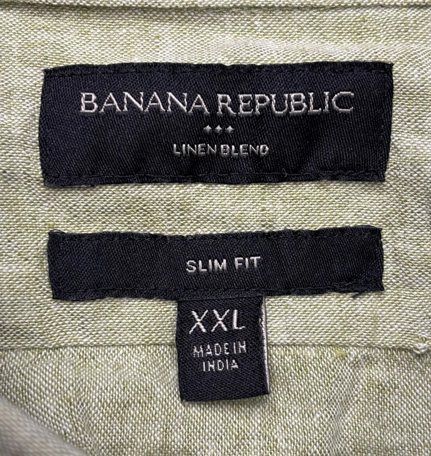 Banana Republic Banana Republic Shirt Mens Large Linen Blend Button Up Size US L / EU 52-54 / 3 - 2 Thumbnail