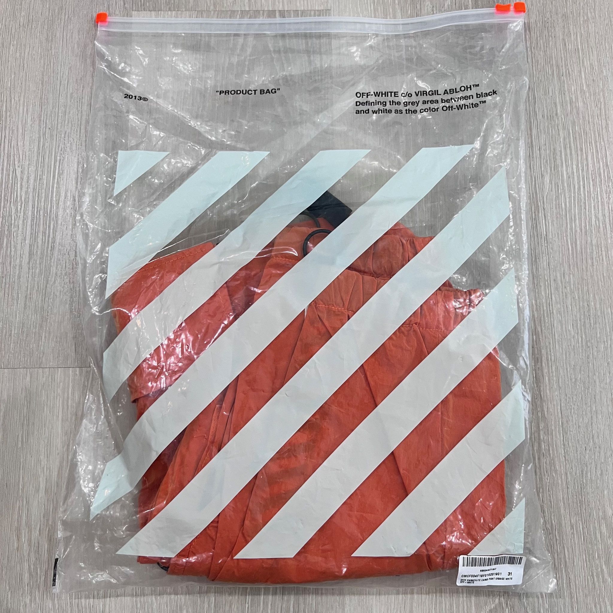 Off-White Off-White OFFF Logo Parachute Cargo Pants Orange - 31 Size US 31 - 15 Thumbnail