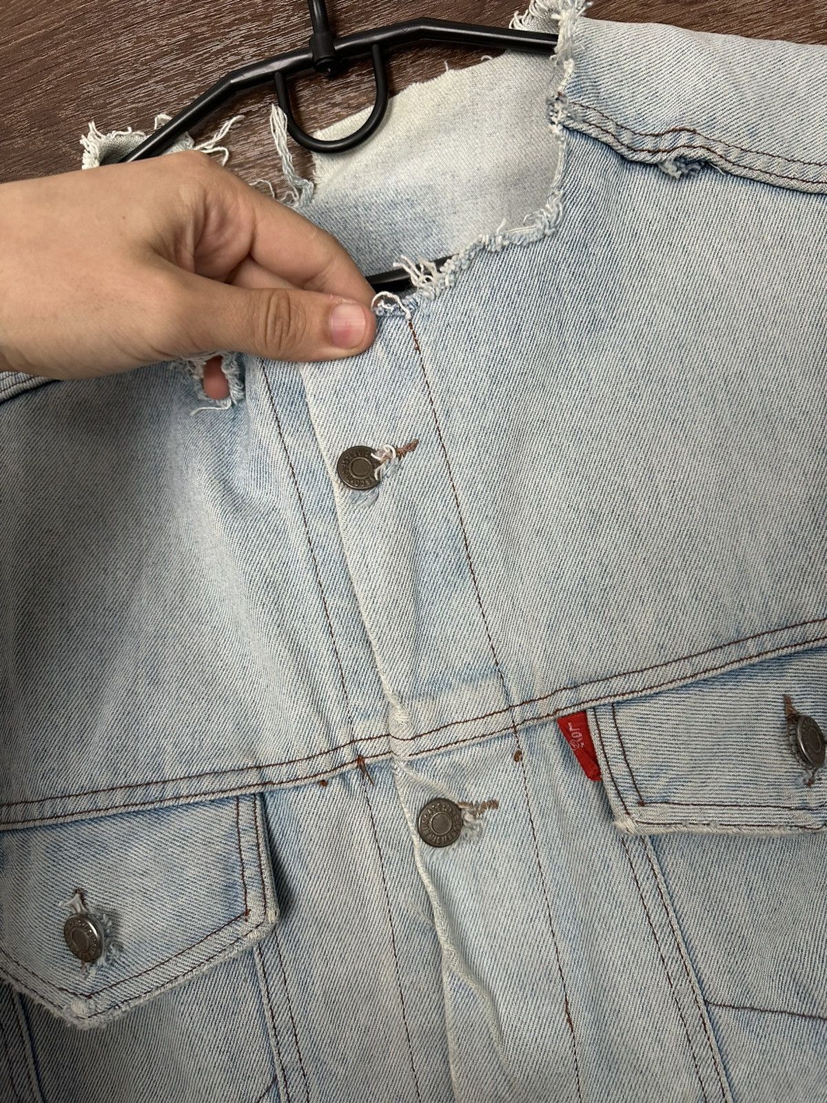 Levi's Levis Vintage Distressed Denim Jacket 50s 60s USA Size US S / EU 44-46 / 1 - 6 Thumbnail