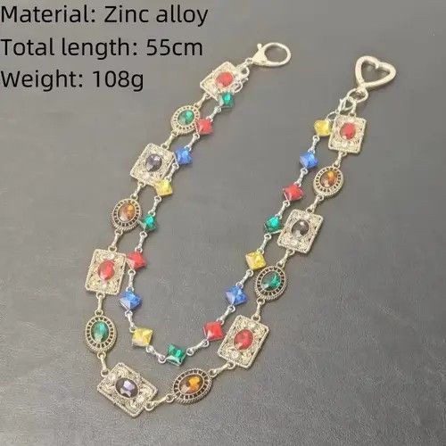 VIBE 2 Layer Waist Punk Wallet Chain Pant Waist Size ONE SIZE - 5 Thumbnail