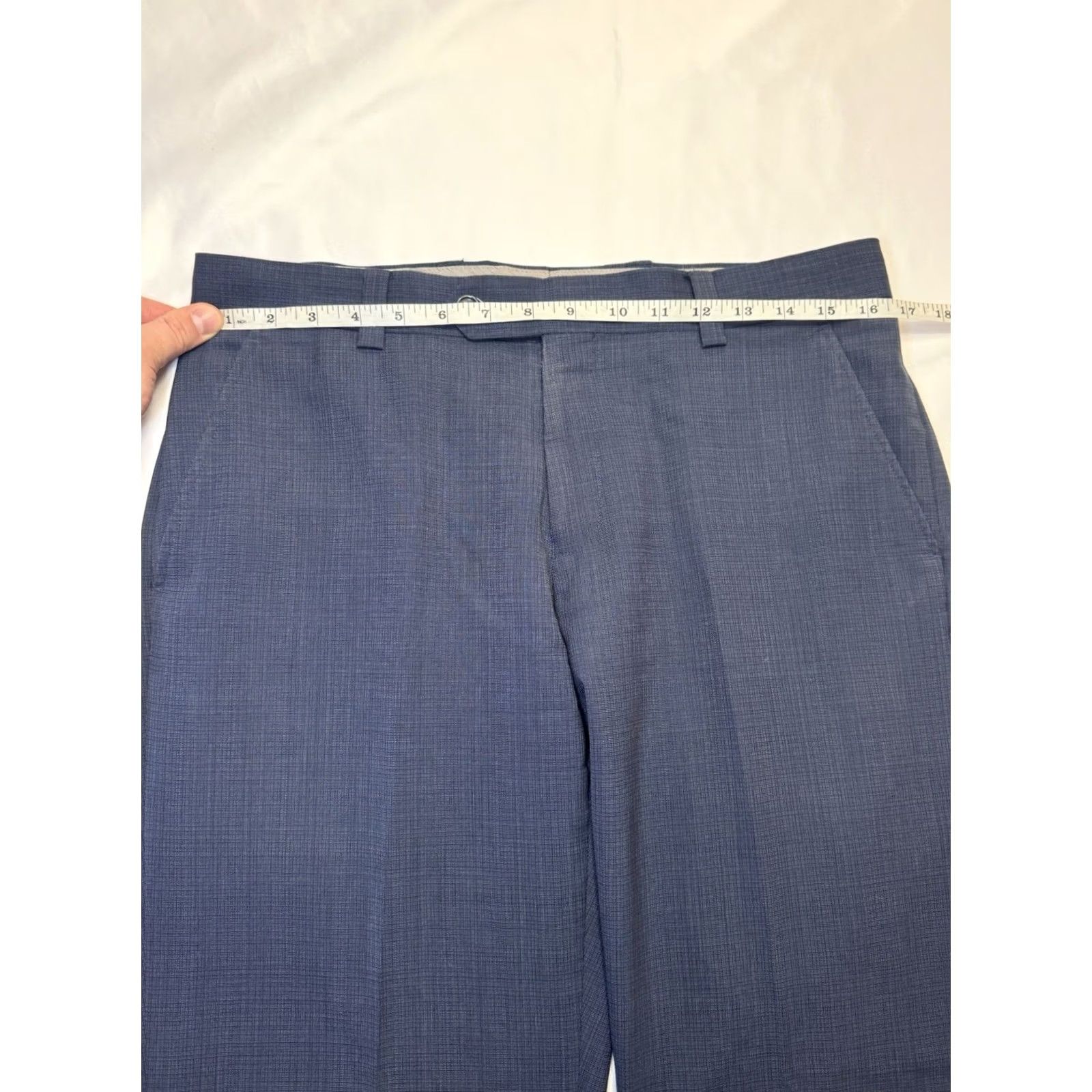 Vintage VINTAGE Ballin Dress Pants Flat Front 33x33 Wool Blue Men 33 Inseam Regular Seasonal Formal Size US 33 - 5 Thumbnail