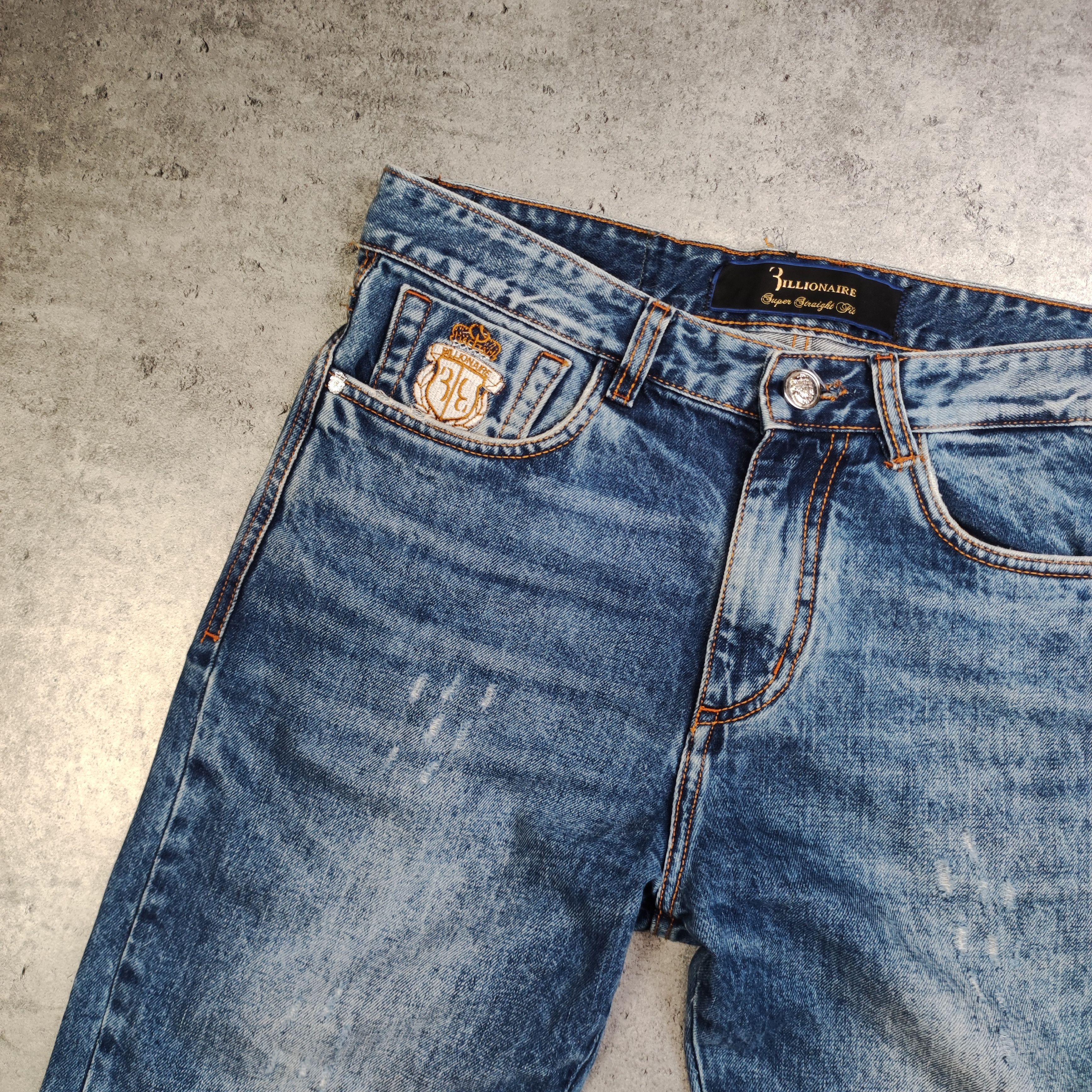 Billionaire Couture RARE Billionaire Couture Italy Crocodile Distressed Denim Size US 32 / EU 48 - 5 Thumbnail