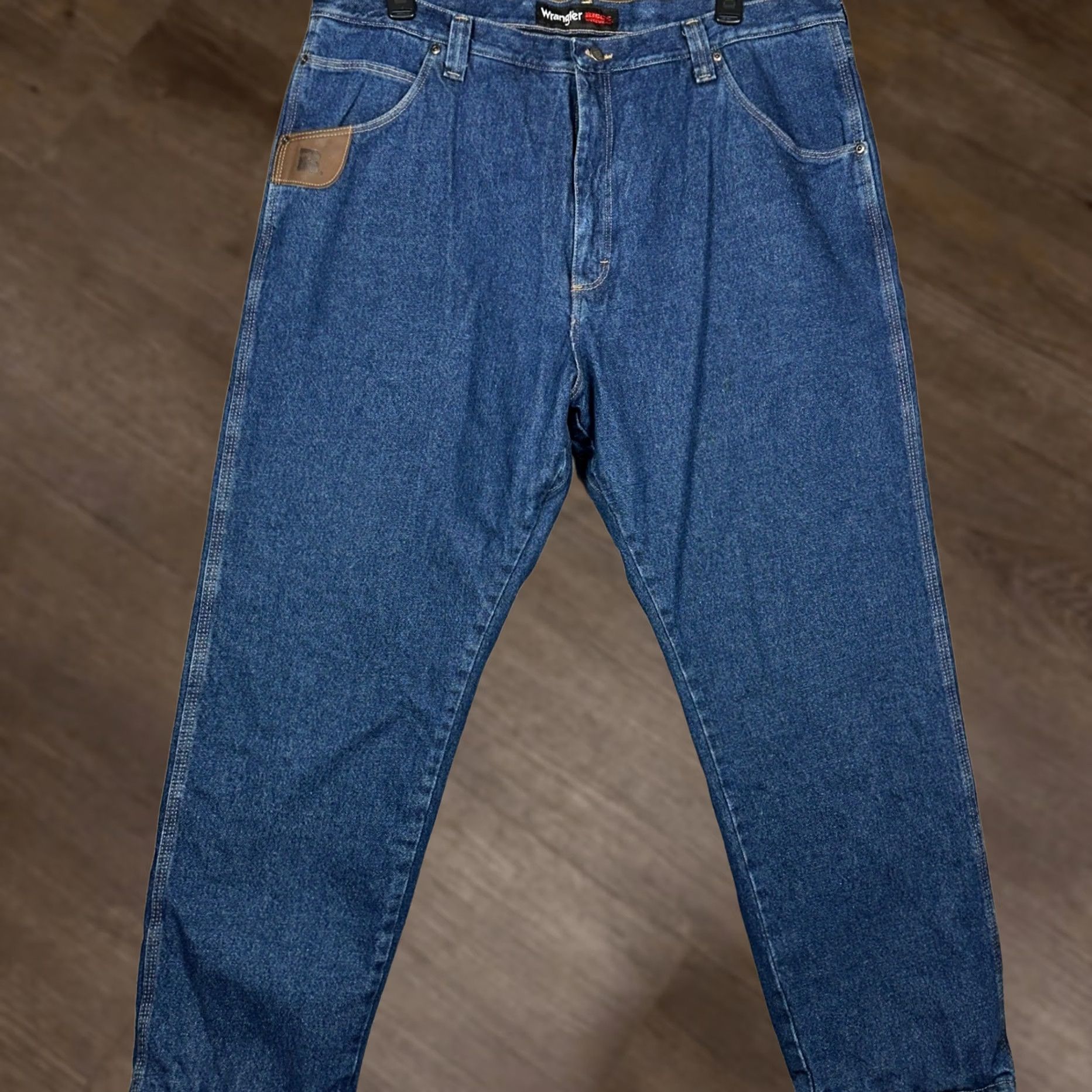 Wrangler EUC WranglerGS Workwear Jeans - Big & Tall Blue Denim - 42" Waist - Durable Size US 42 / EU 58 - 1 Thumbnail