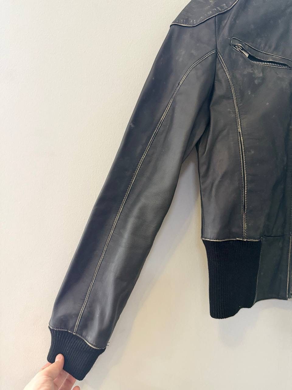Puma RARE Archival x Puma Black Leather Jacket 500cc Motorcycle Size S / US 4 / IT 40 - 6 Thumbnail