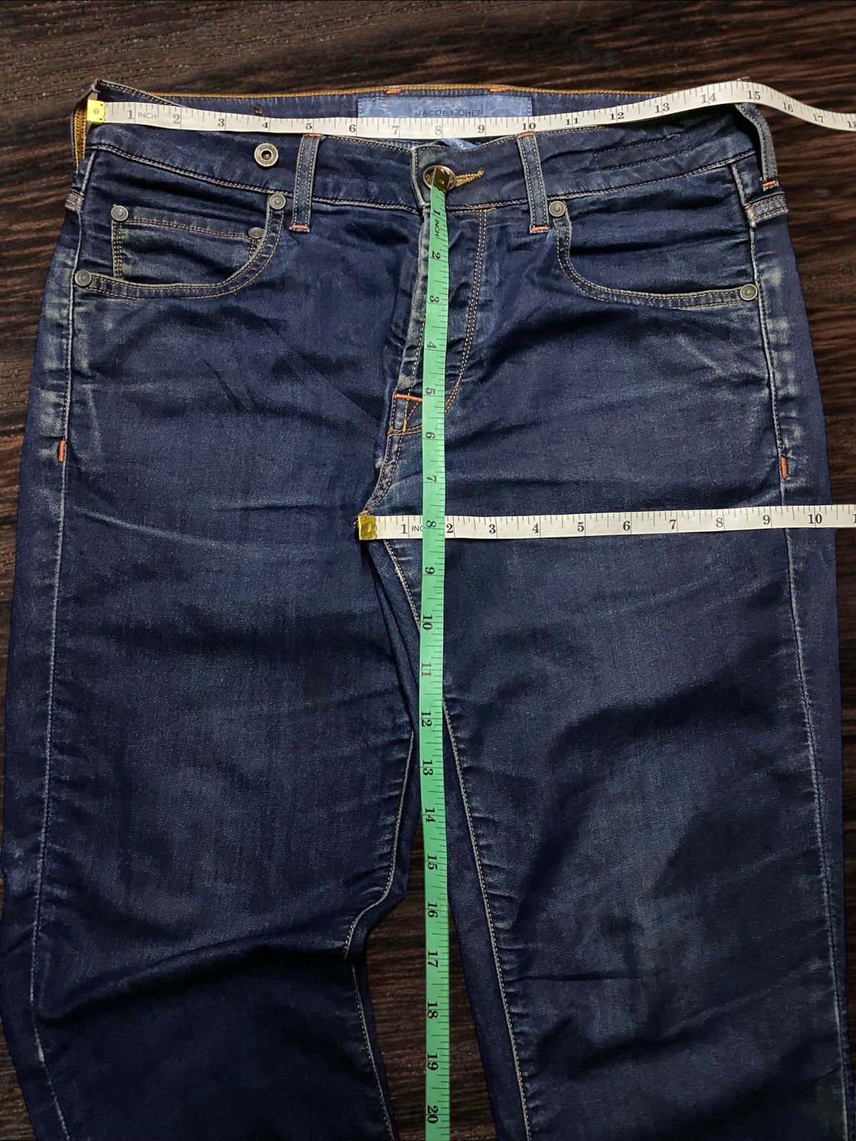 Vintage Jacob Cohen Blue Wash Distressed Slim Fits Jeans