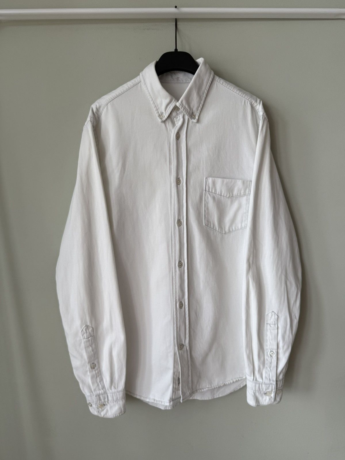 Acne Studios Isherwood den white ls shirt pop classic