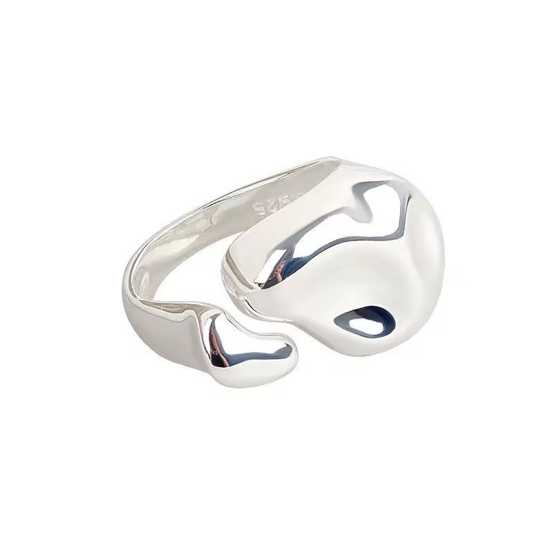 Jewelry Minimalistic Silver Color Irregular Ring Size ONE SIZE - 2 Thumbnail