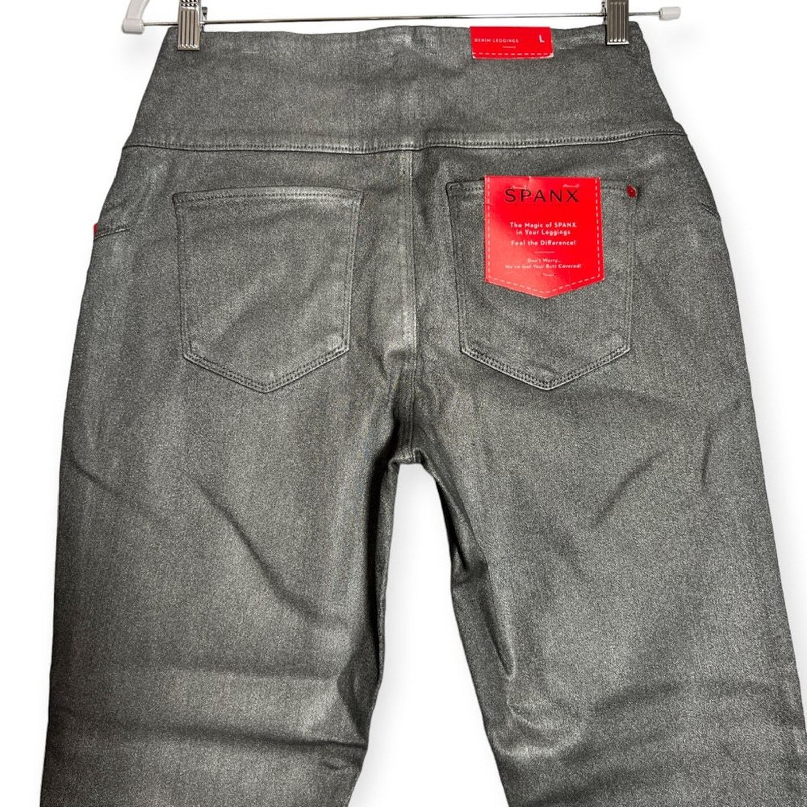 Spanx SPANX Solace Wax Denim Legging Pewter Gray Size L Size 28" / US 6 / IT 42 - 7 Thumbnail